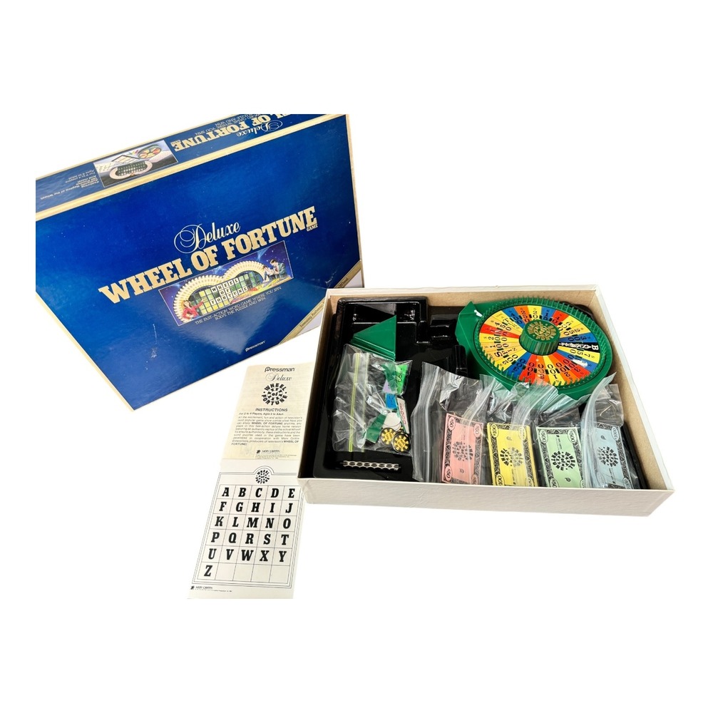 Pressman Deluxe Wheel of Fortune Board‎ Game Complete 1987 Edition
